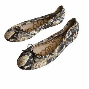 Sam Edelman Felicia Snake Print Leather Ballet Flats